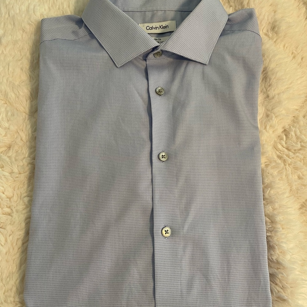 Calvin Klein Men's Light Blue Dress Shirt